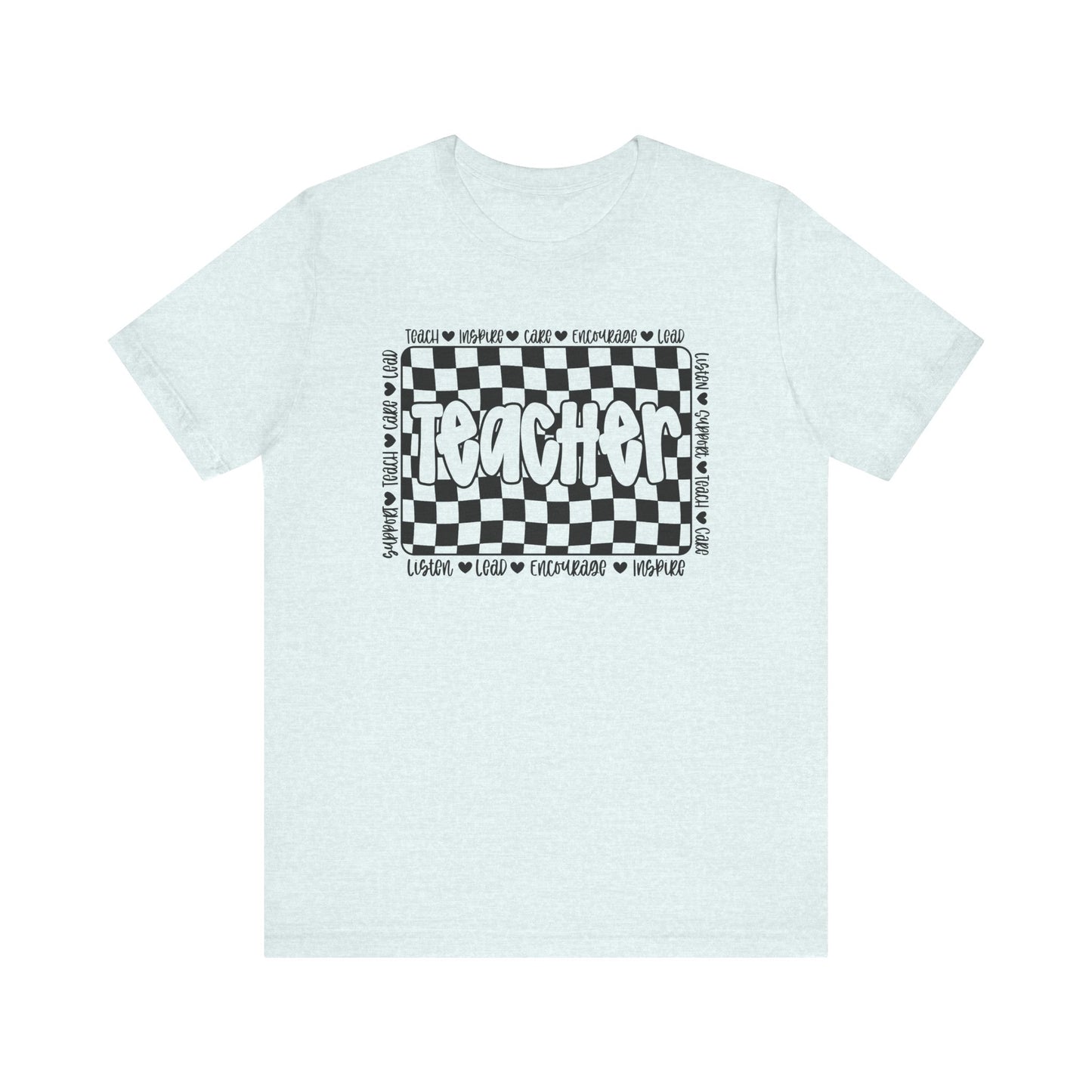 Teacher Checkered Unisex Bella Canvas Tee