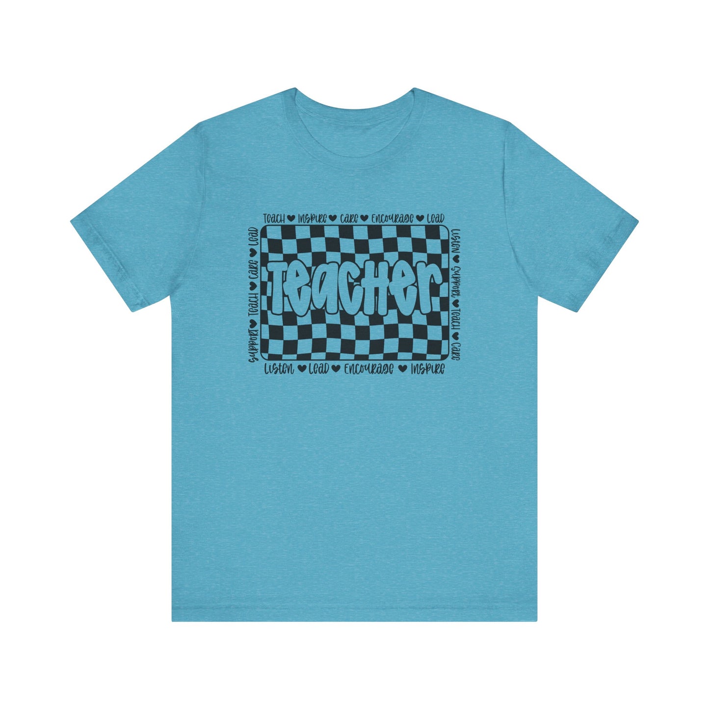 Teacher Checkered Unisex Bella Canvas Tee