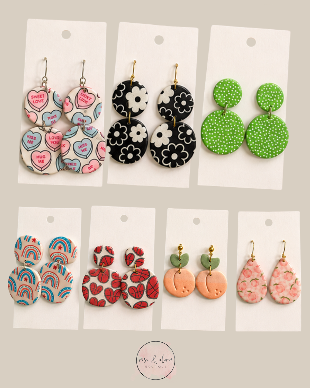 Handmade Clay Earrings