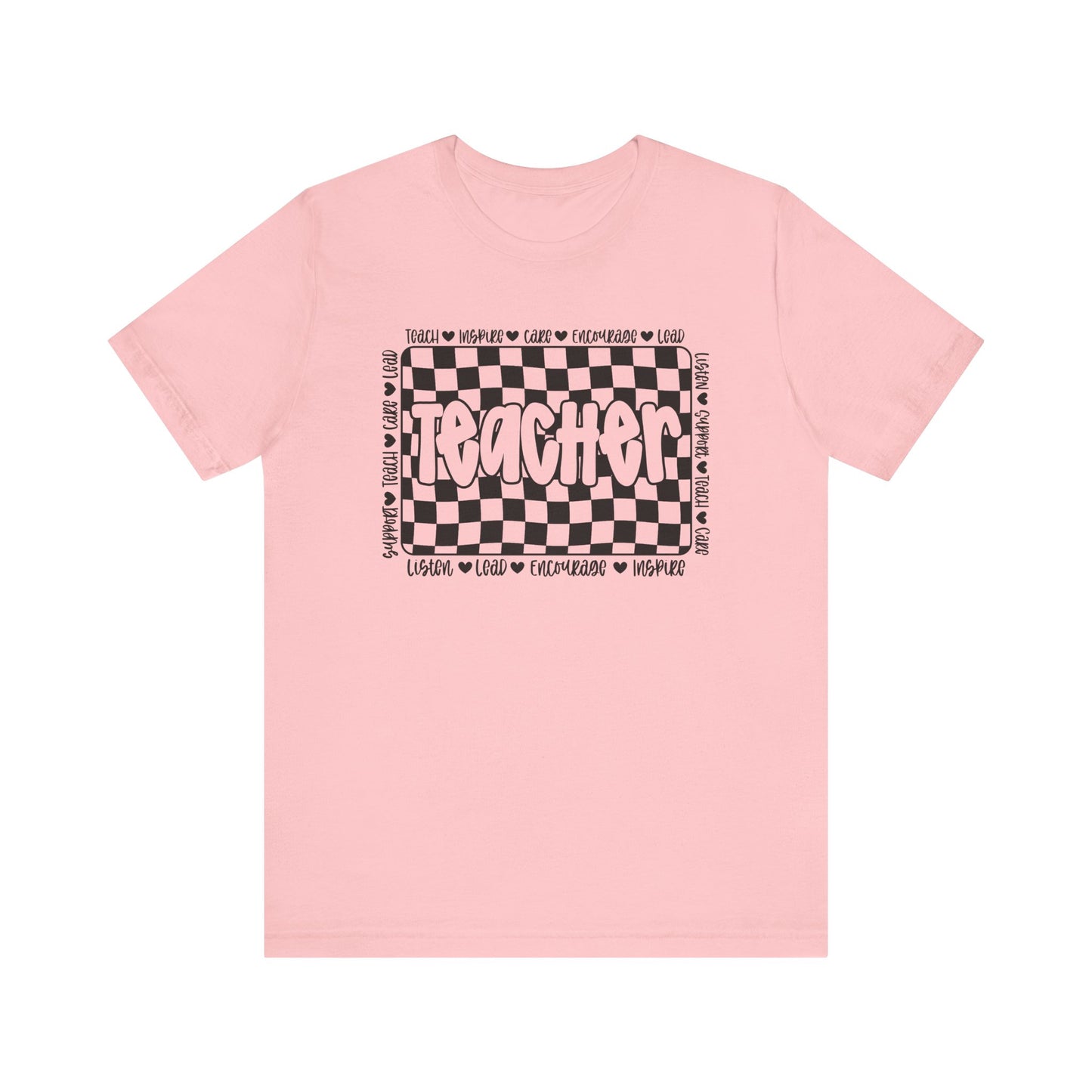 Teacher Checkered Unisex Bella Canvas Tee