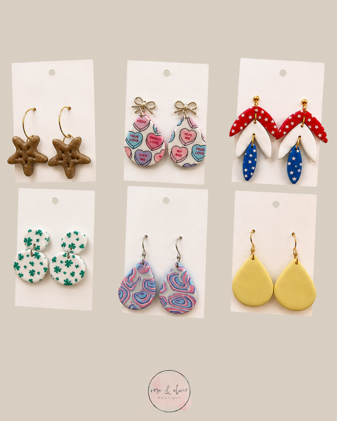 Handmade Clay Earrings