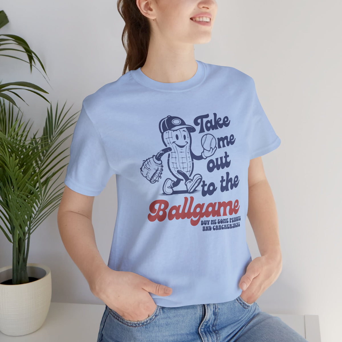 Baseball Tee — "Take Me Out to the Ballgame" Vintage Mascot T-Shirt