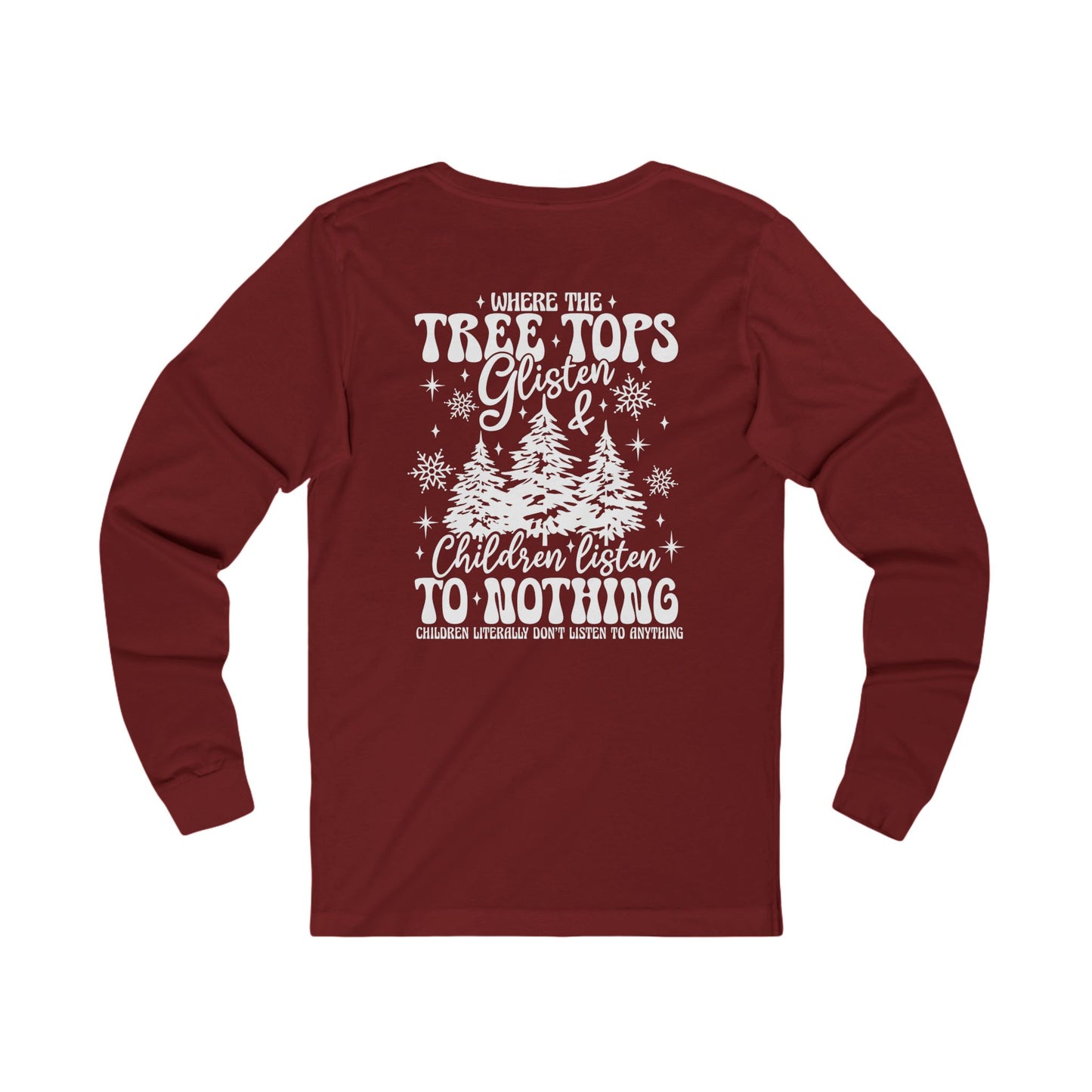 Where Treetops Glisten Long-sleeve Tee (White Design)