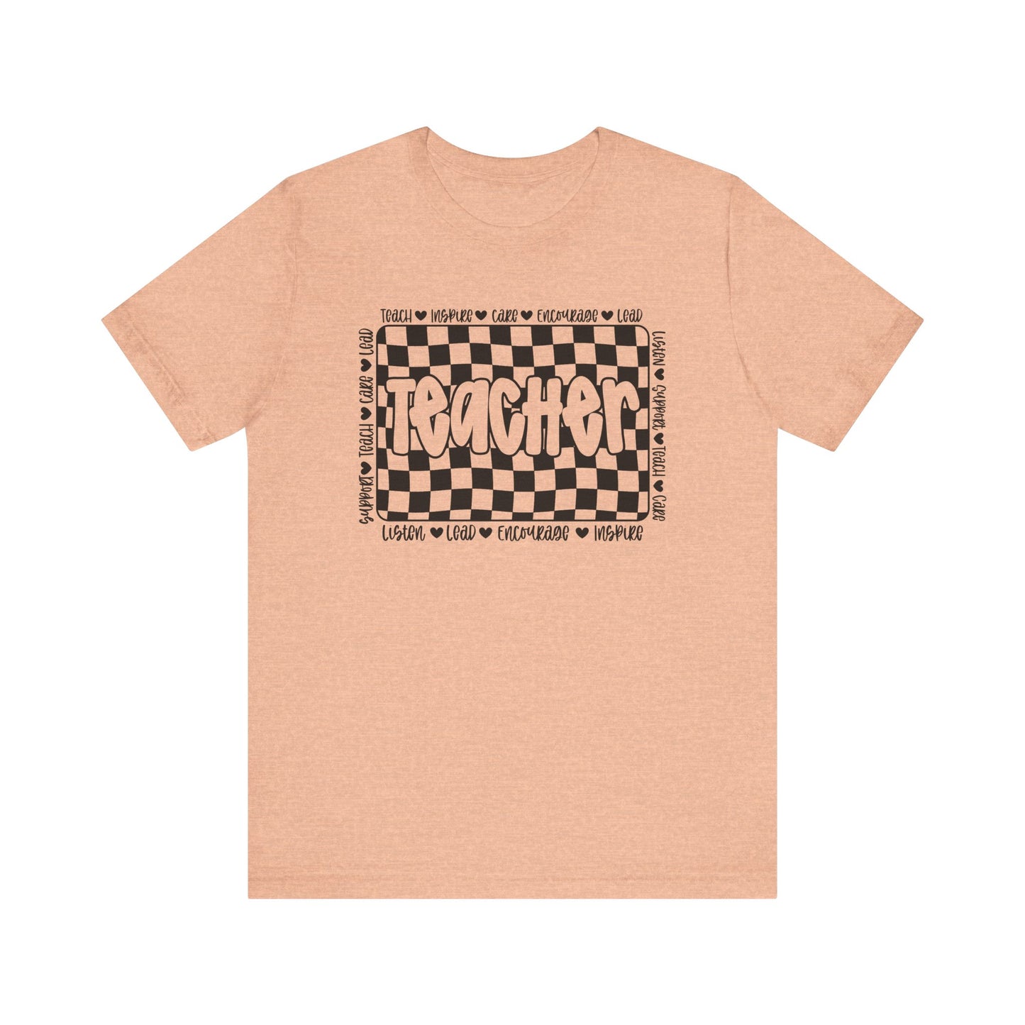 Teacher Checkered Unisex Bella Canvas Tee