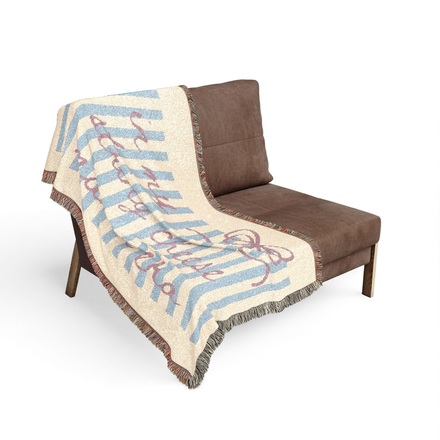 Woven Blanket — 'In My Strong Cheese Mama Era' Cozy Throw for Mother Gift