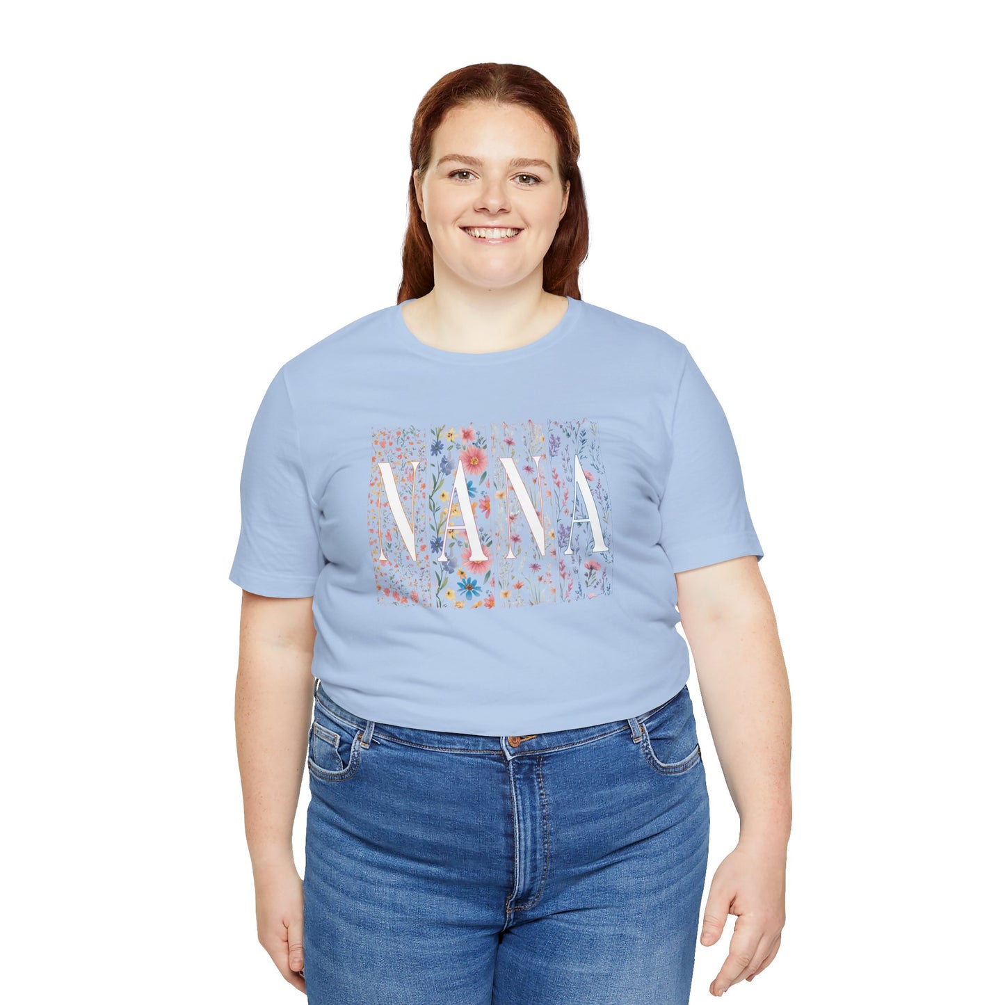 Floral Meadow "Nana" Graphic Tee — Colorful Wildflower Illustration T-Shirt