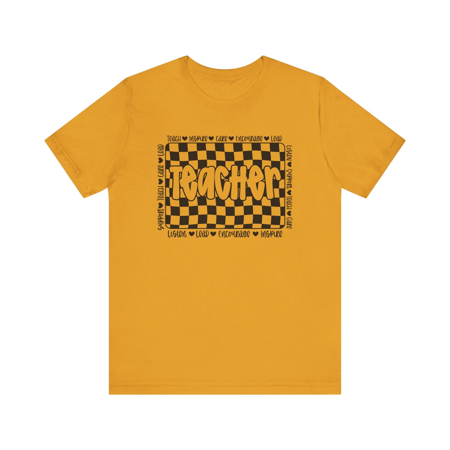 Teacher Checkered Unisex Bella Canvas Tee