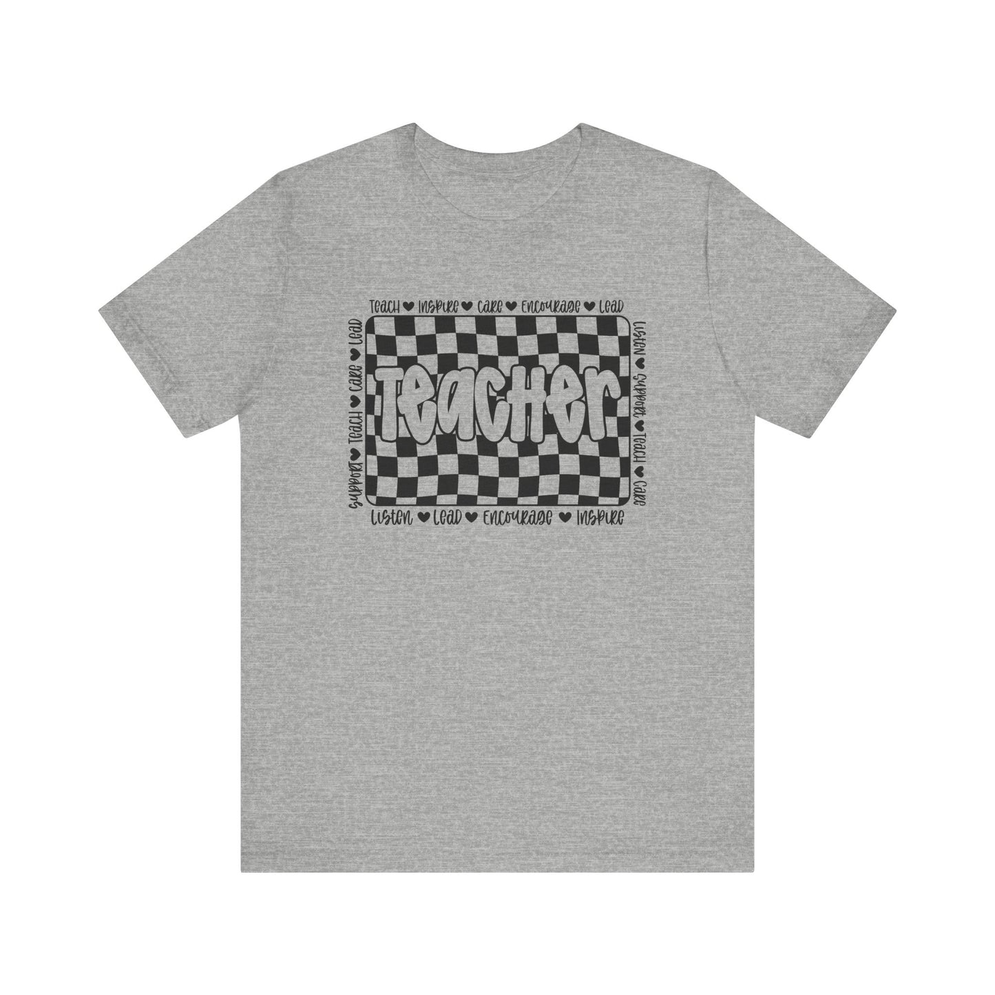 Teacher Checkered Unisex Bella Canvas Tee