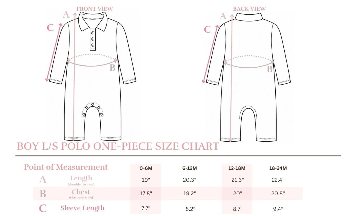 Mila & Rose® Spooky Season L/S Polo One-Piece (Boys)