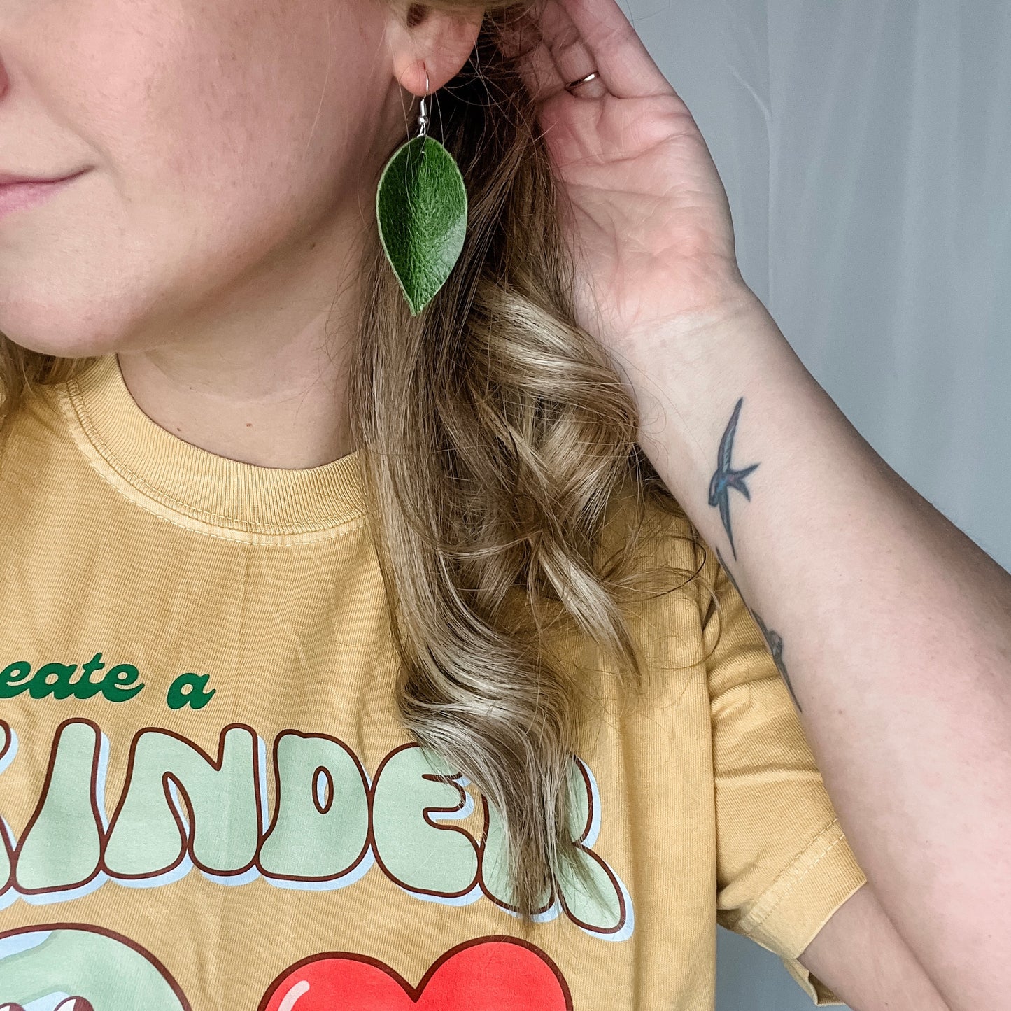 Green Leather Leaves