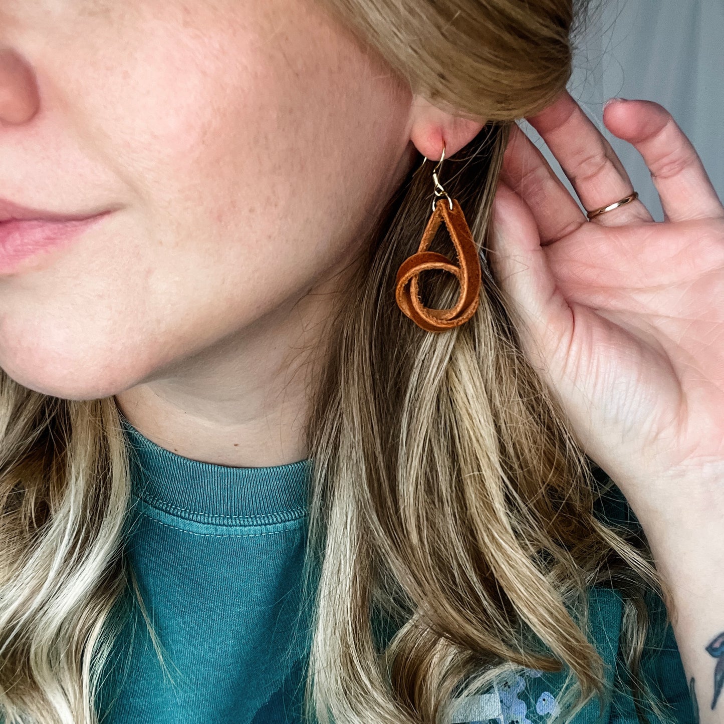 Leather Knot Dangles