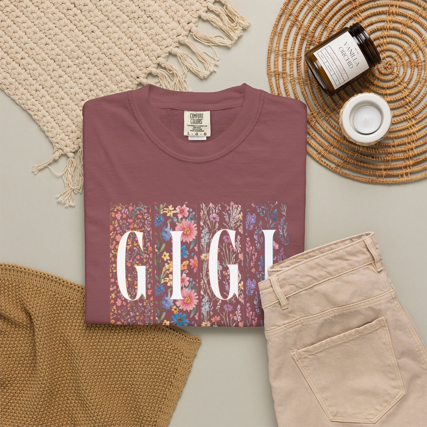 "GiGi" Floral Meadow Graphic T-Shirt — Watercolor Wildflower Print