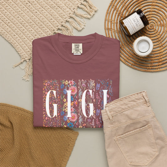 "GiGi" Floral Meadow Graphic T-Shirt — Watercolor Wildflower Print