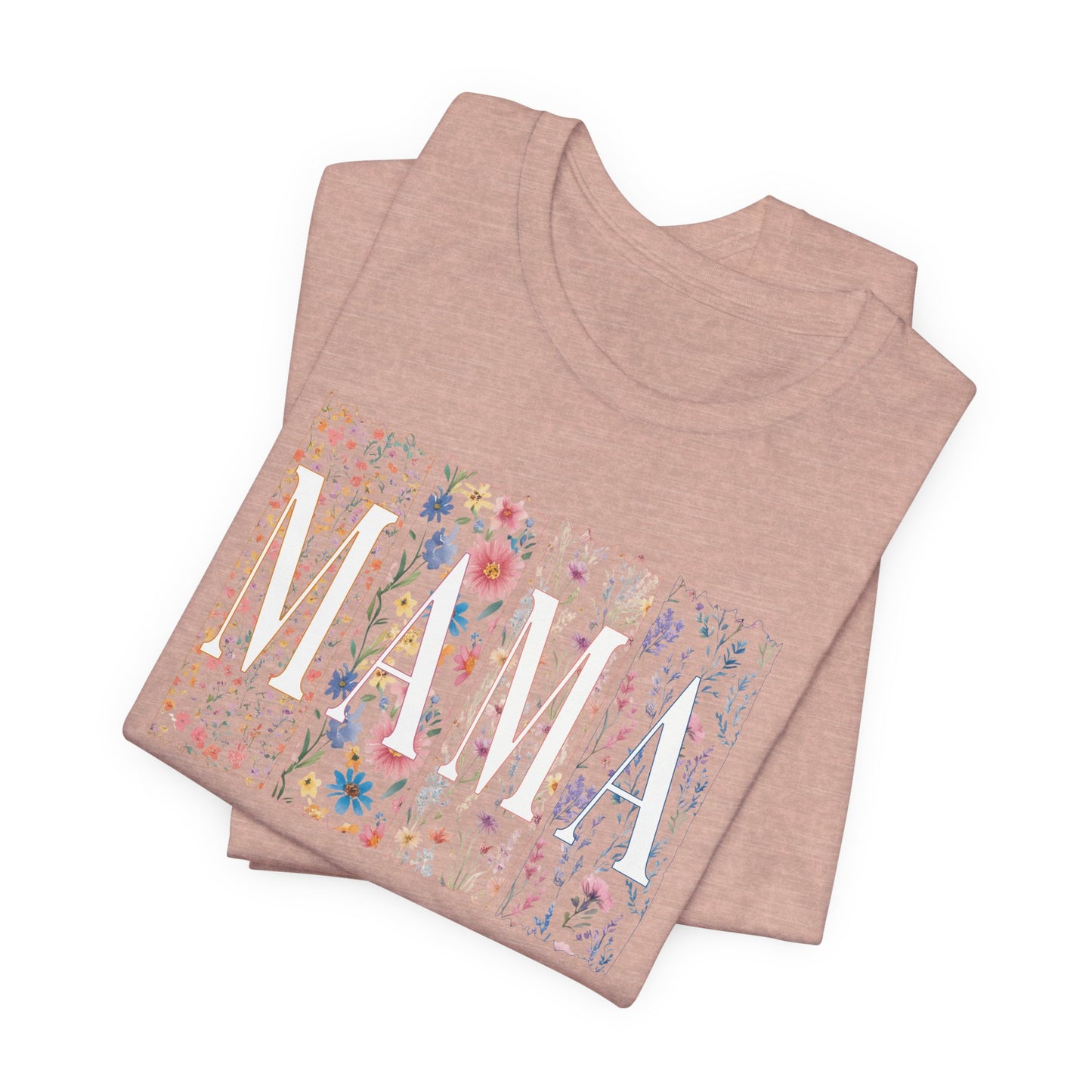 Mama Floral Tee — Soft Pink Mother’s Day Shirt with Floral Typography
