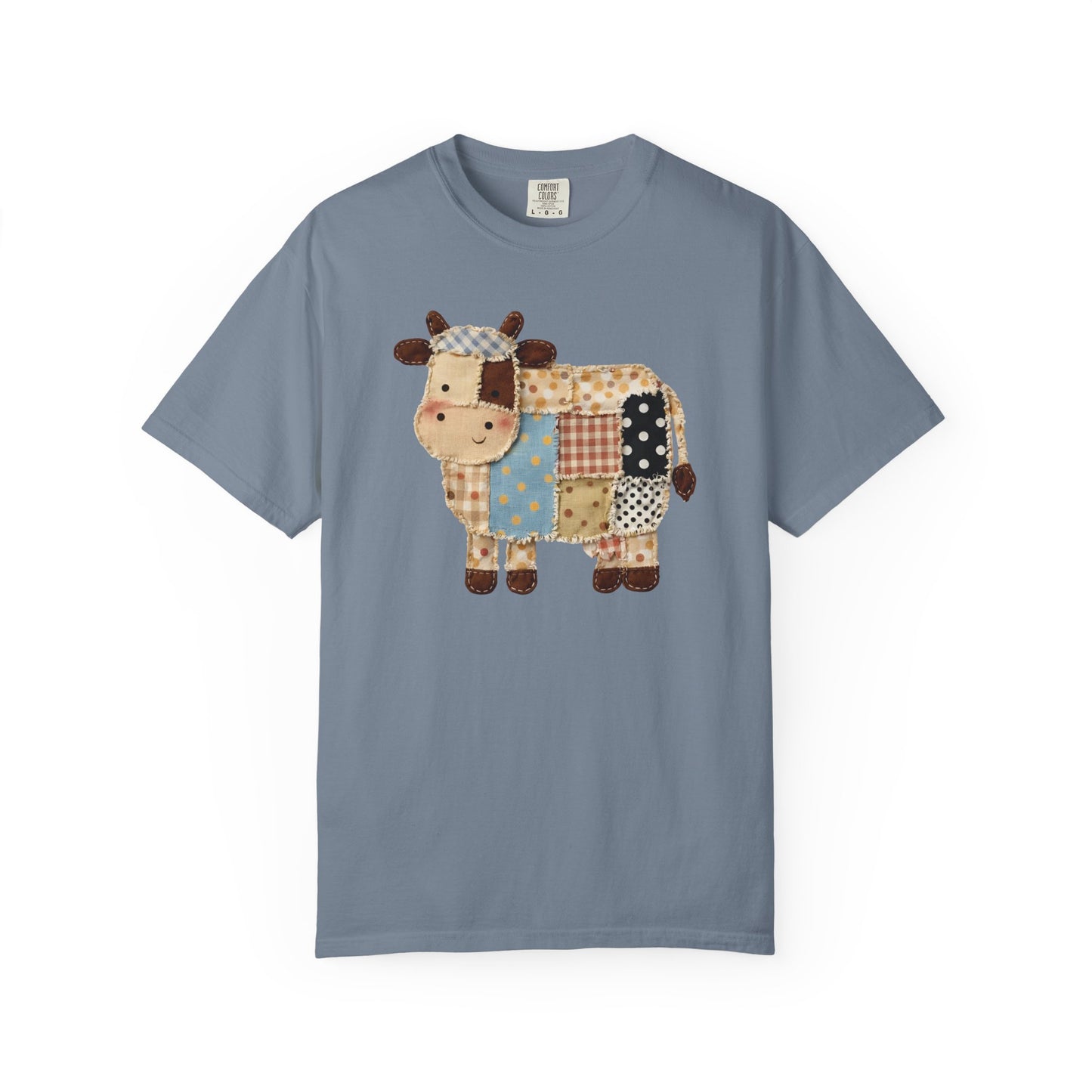 Patchwork Cow Print T-Shirt — Cute Farm Animal Graphic Tee