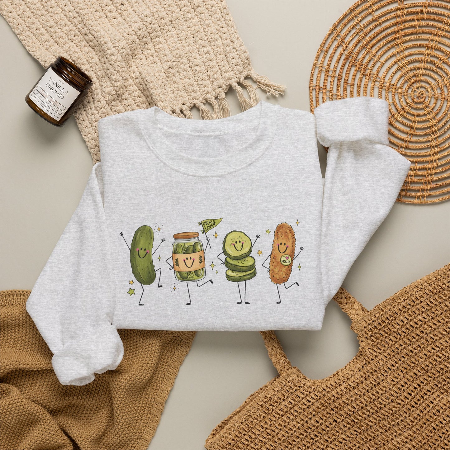 Pickle Friends Crewneck Sweatshirt — Pickle Lover Graphic