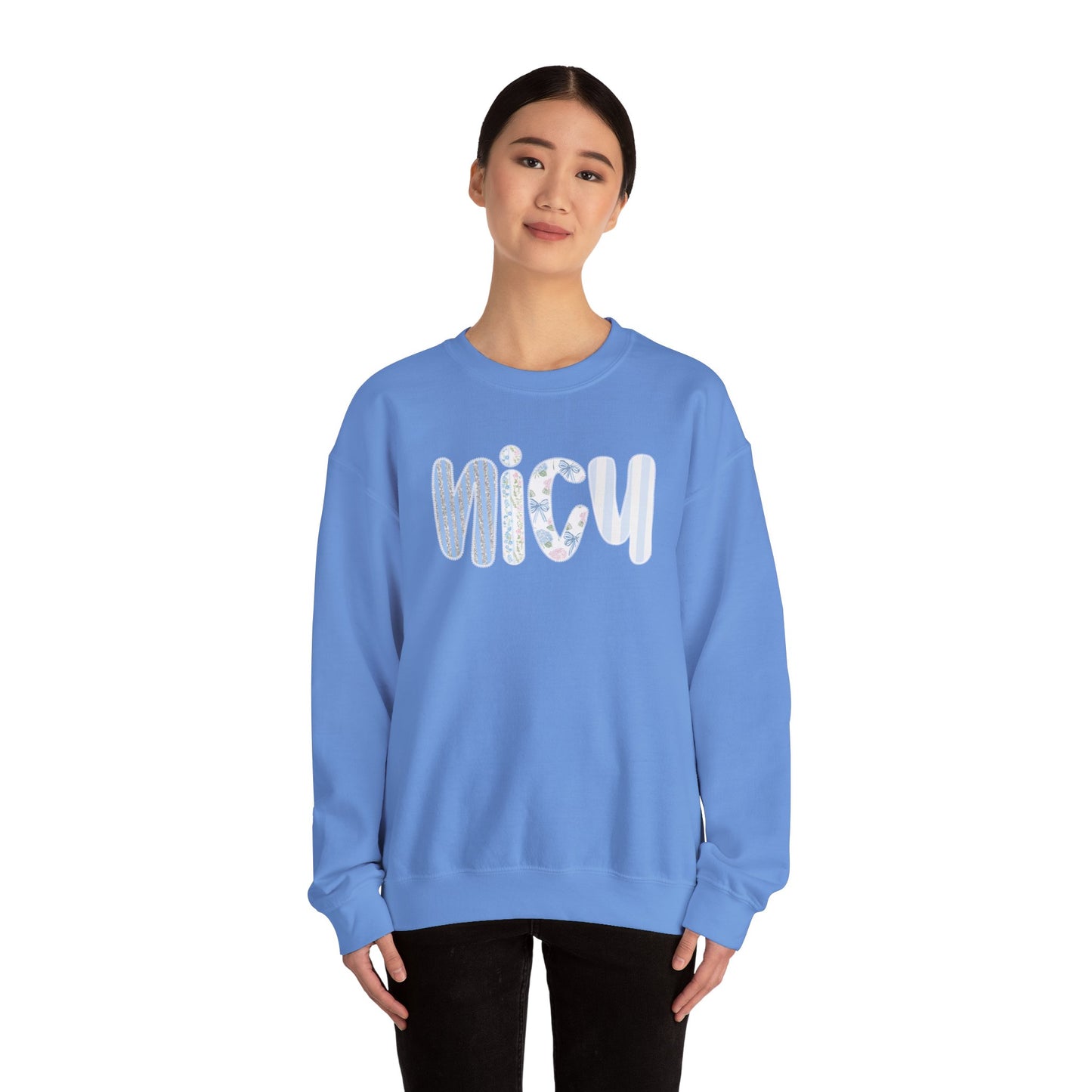 Cozy 'NICU' Pastel Pattern Crewneck Sweatshirt