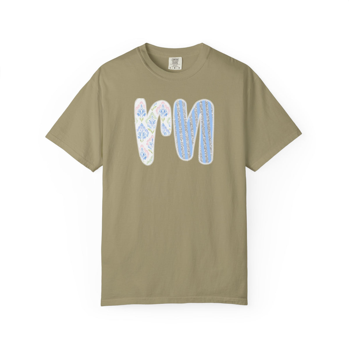 Retro 'RN' Floral Graphic T-Shirt — Garment-Dyed Casual Tee
