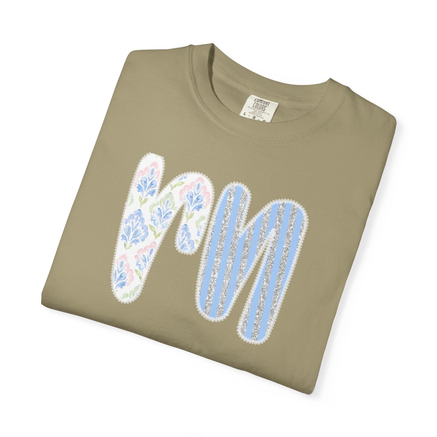 Retro 'RN' Floral Graphic T-Shirt — Garment-Dyed Casual Tee