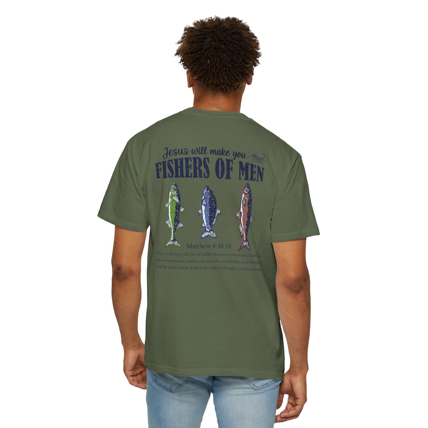 Fishers of Men T-Shirt — Christian Fishing Graphic Tee (Matthew 4:18-19)