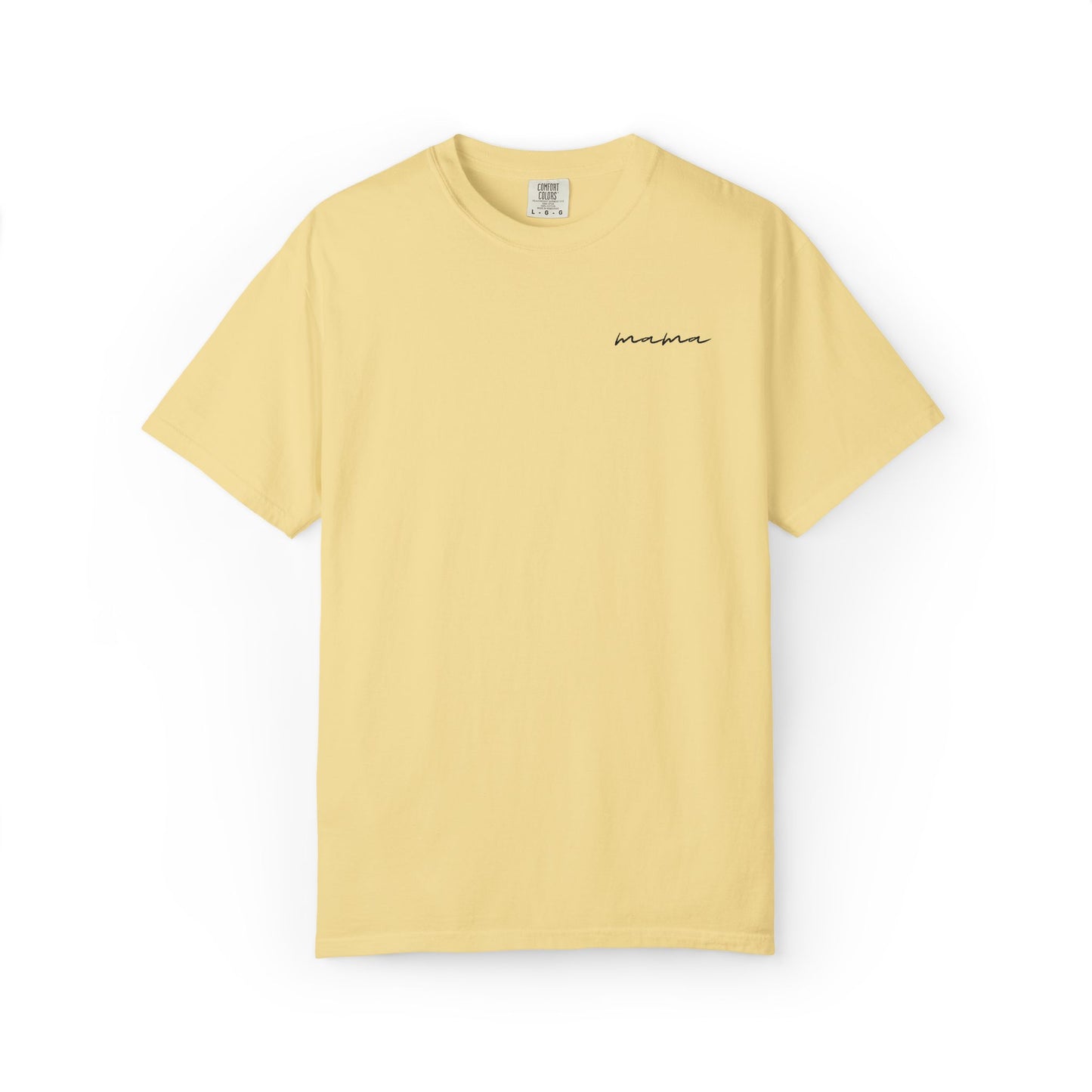 Mama Script Tee — Minimalist Embroidered "Mama" T-Shirt