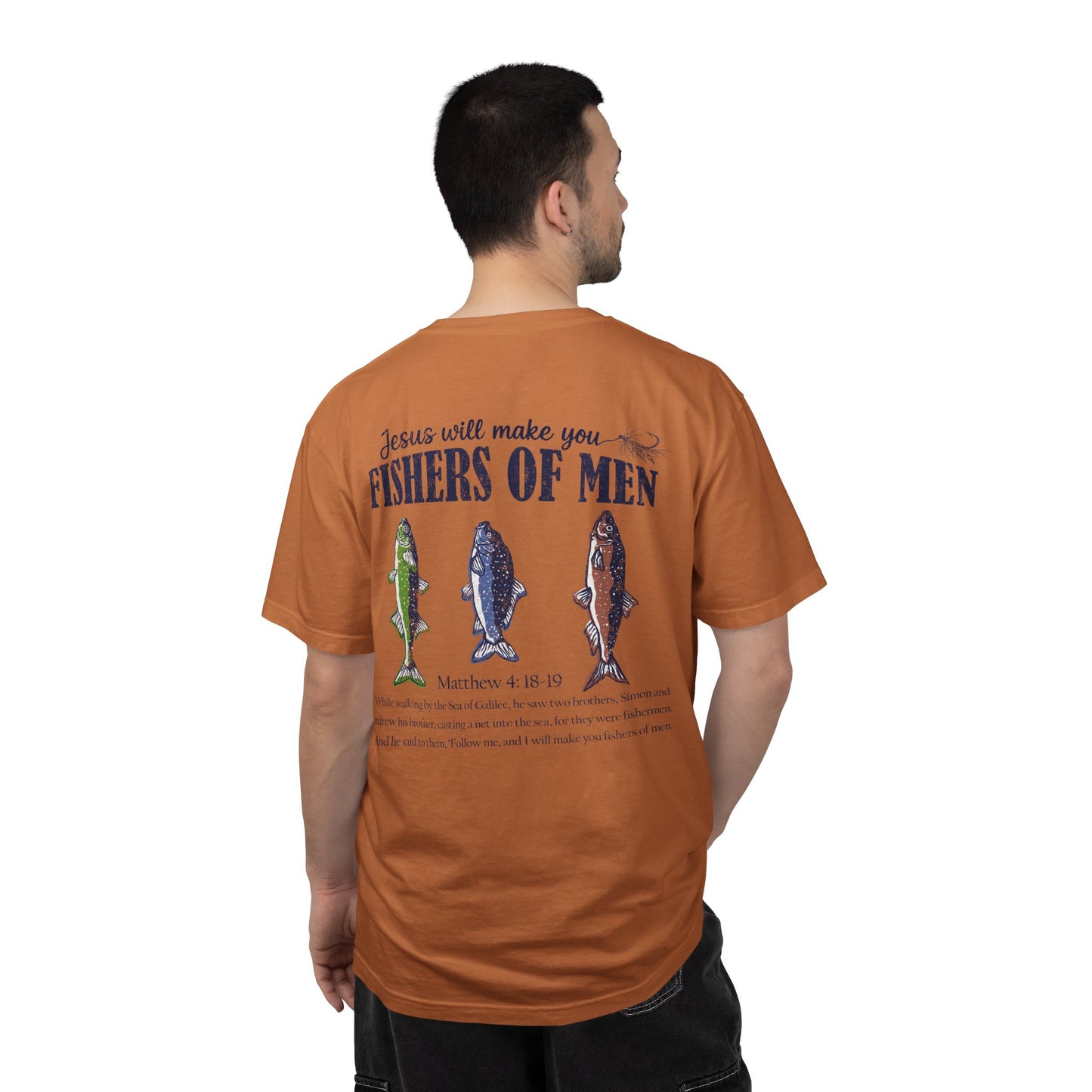 Fishers of Men T-Shirt — Christian Fishing Graphic Tee (Matthew 4:18-19)