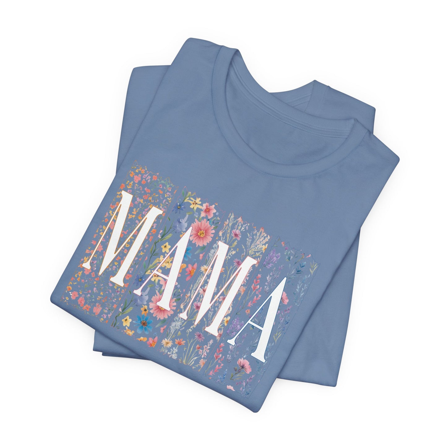 Mama Floral Tee — Soft Pink Mother’s Day Shirt with Floral Typography
