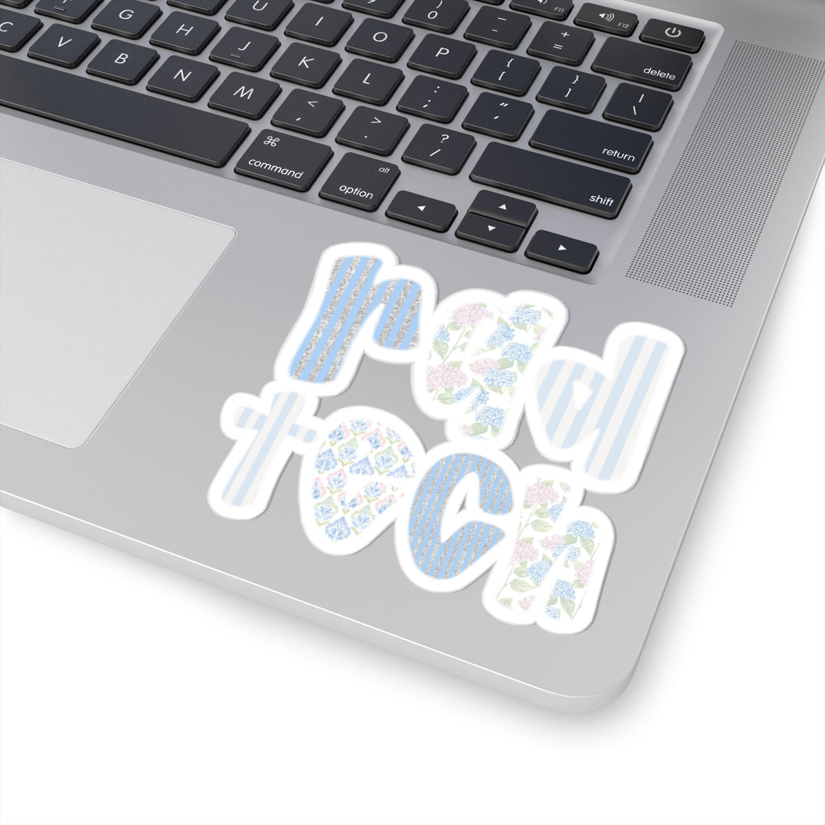 Floral 'Rad Tech' Decorative Kiss-Cut Sticker