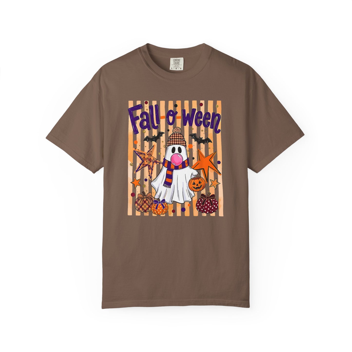 Fall o' Ween Ghost T-Shirt — Cute Halloween Pumpkin & Stars Tee