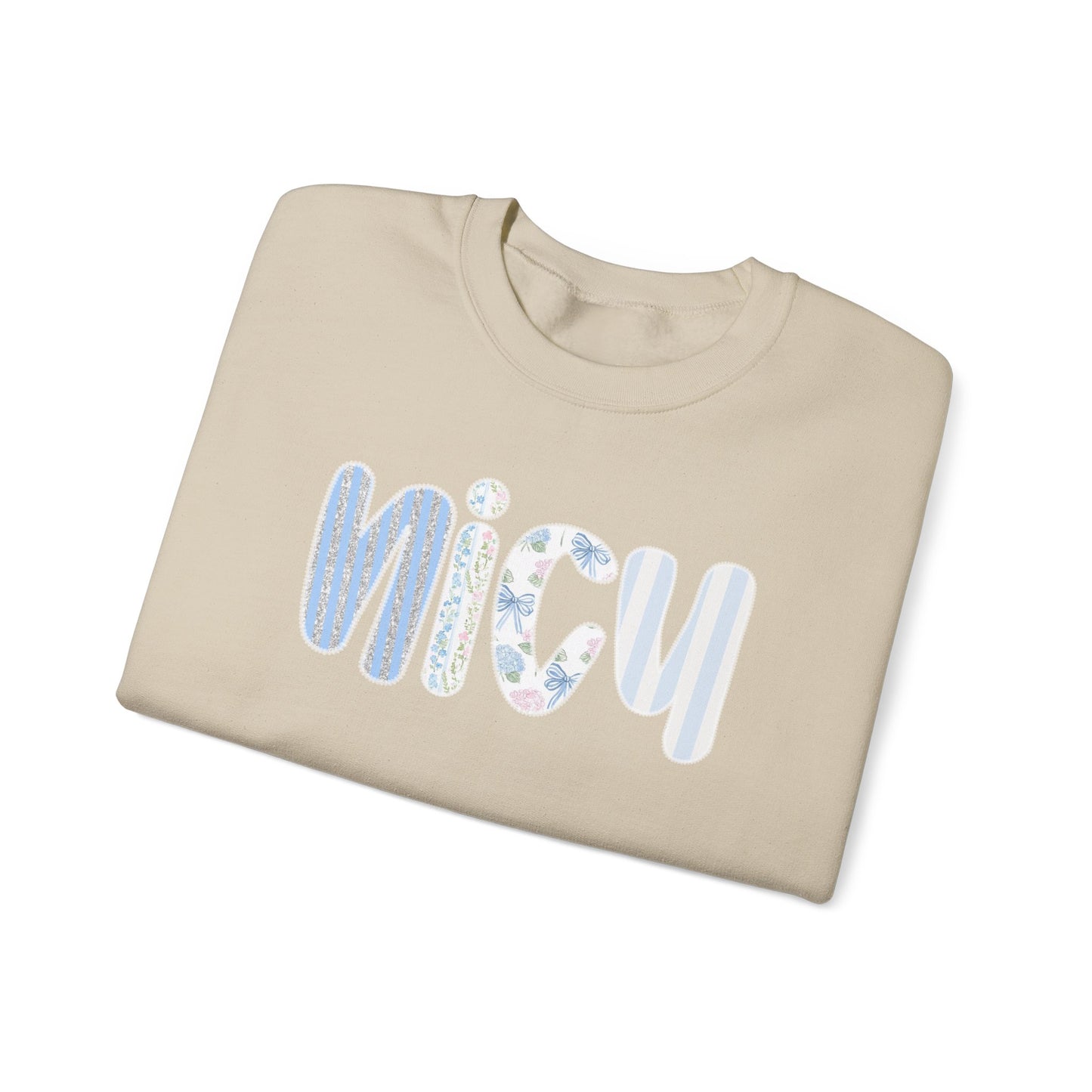 Cozy 'NICU' Pastel Pattern Crewneck Sweatshirt