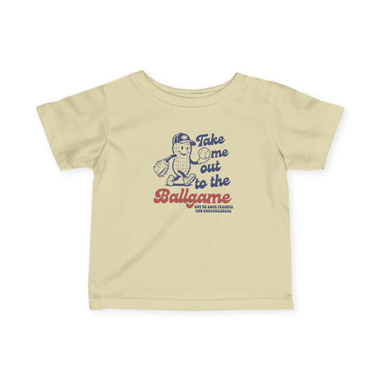 Infant Tee – "Take Me Out to the Ballgame" Vintage Baseball Bodysuit