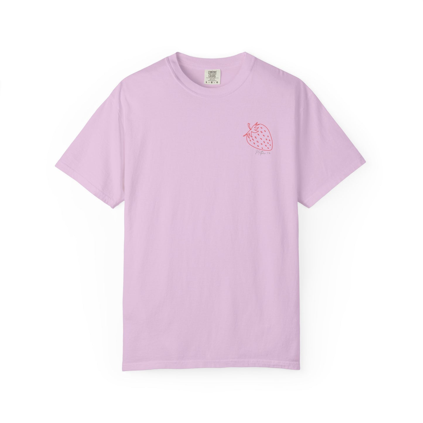 Strawberry Sketch T-Shirt — 'Matthew 7:16 Fruit' Graphic Tee