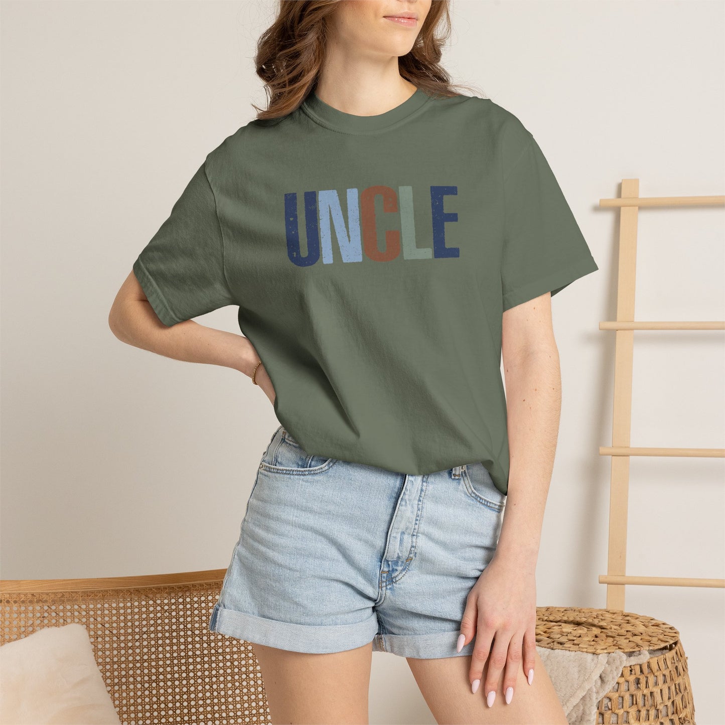 Uncle Graphic T-Shirt — Vintage Americana Lettering Tee for Dads & Family Gifts