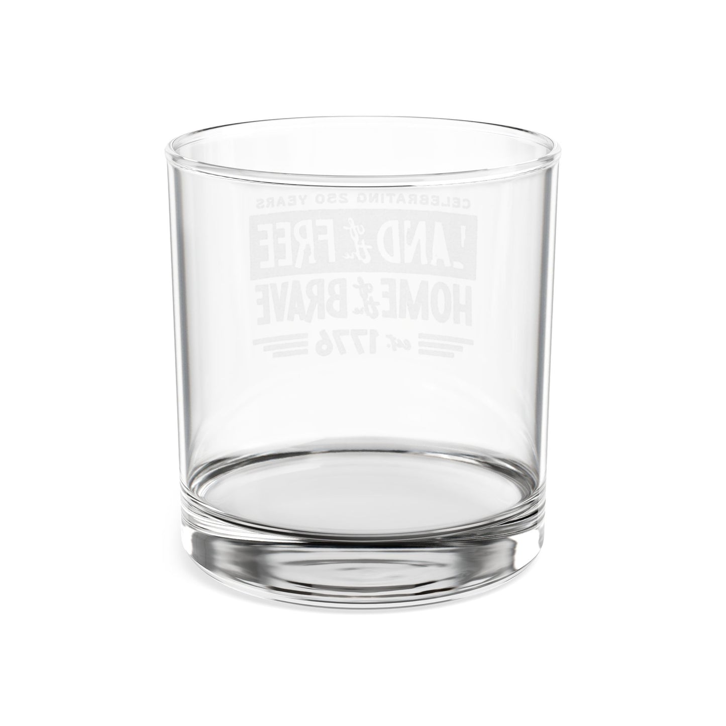 Engraved "Land of the Free, Home of the Brave" 10.5oz Whiskey Glass