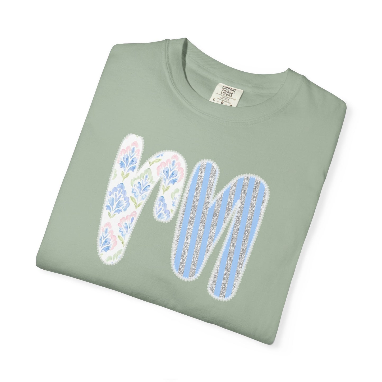 Retro 'RN' Floral Graphic T-Shirt — Garment-Dyed Casual Tee
