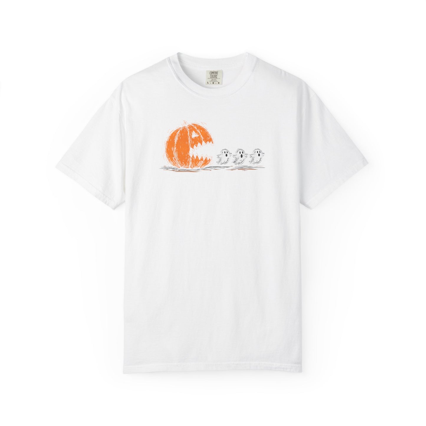 Halloween "Pac Man: Pumpkin Ghosts T-Shirt — Cute Trio Spooky Tee