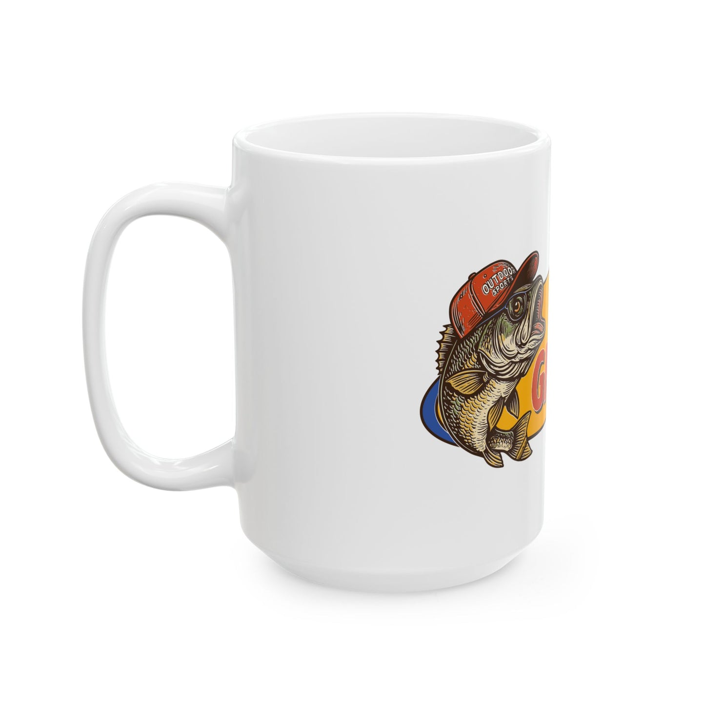 Fishing Mug - "Reel Great Dad" Ceramic Coffee Cup (11oz, 15oz)