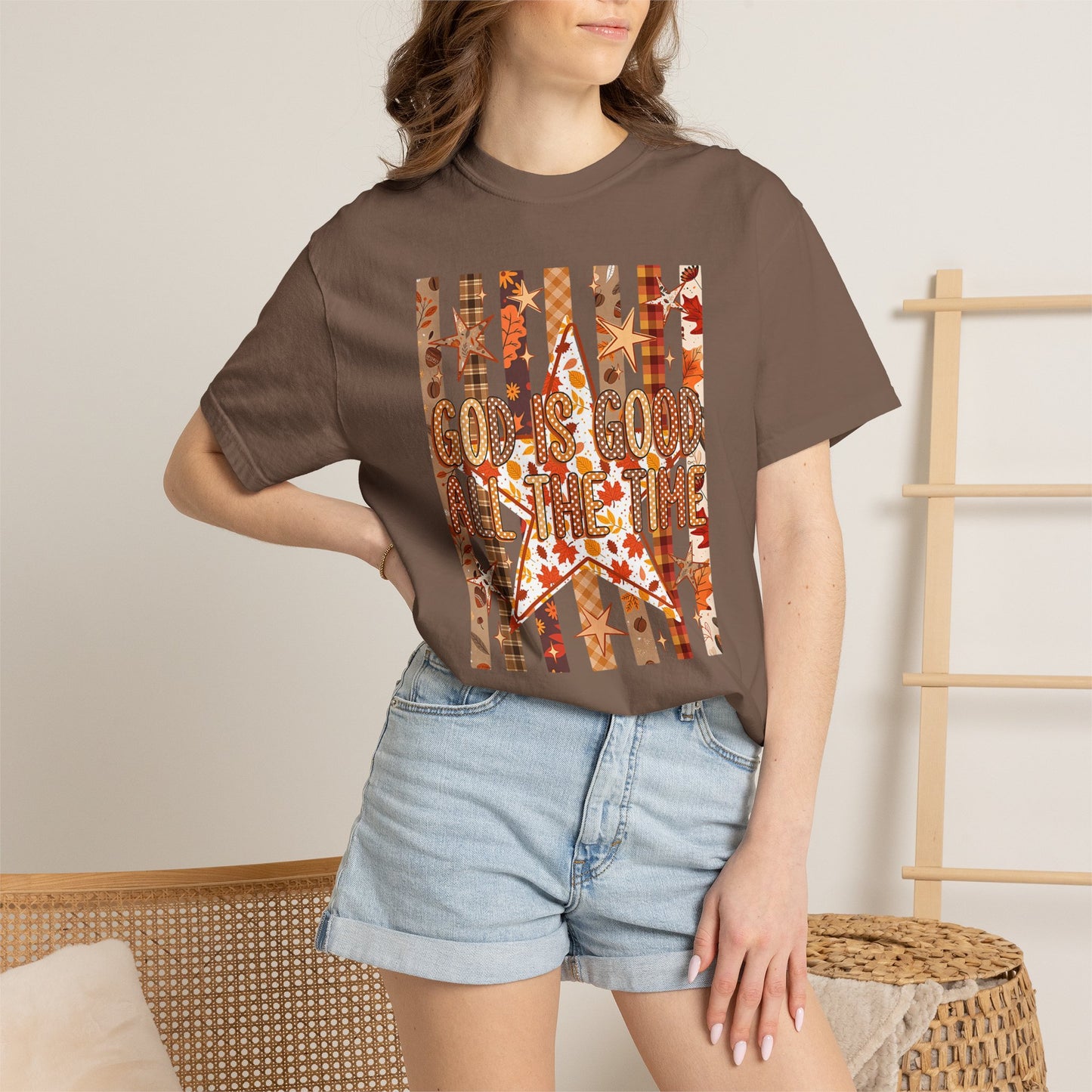 God Is Good All The Time T-Shirt — Autumn Leaves Christian Tee
