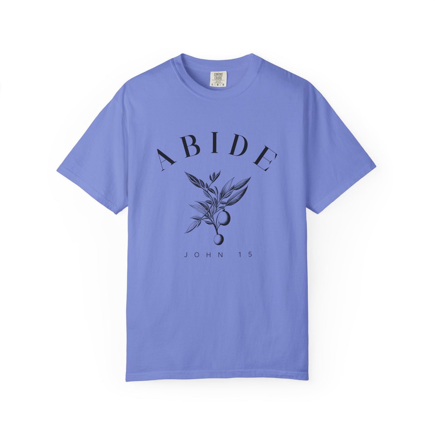 Abide Floral Tee — John 15 Inspirational T-Shirt