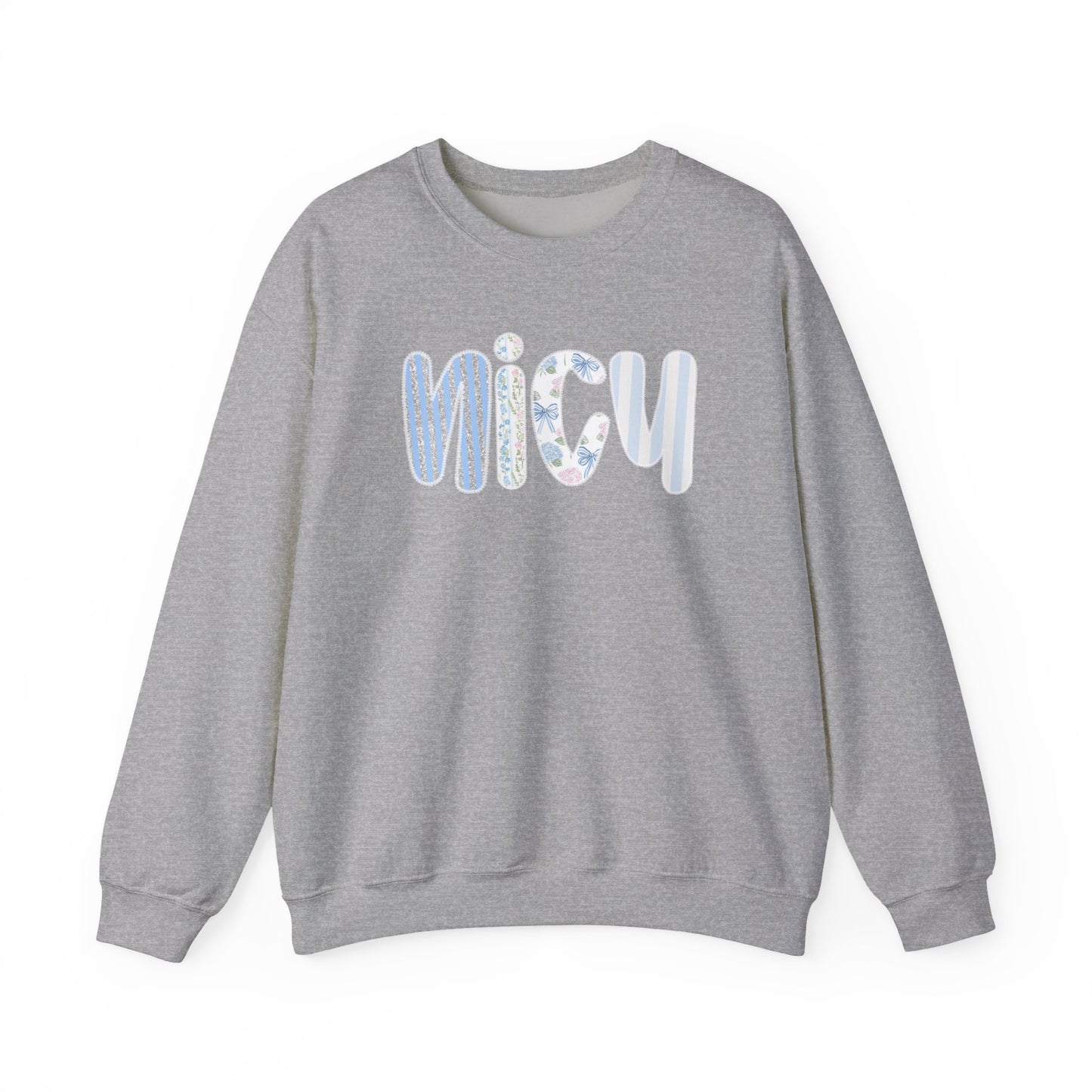 Cozy 'NICU' Pastel Pattern Crewneck Sweatshirt