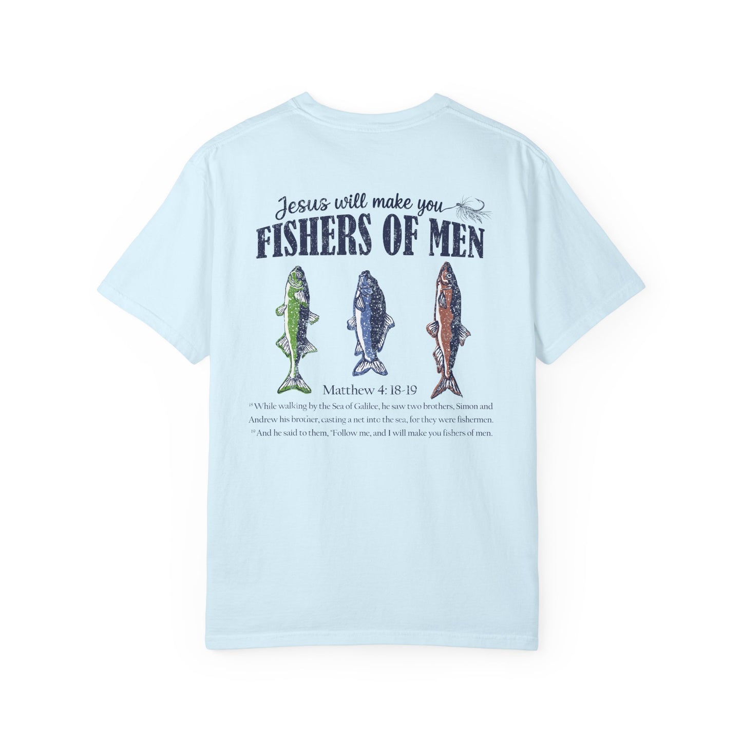 Fishers of Men T-Shirt — Christian Fishing Graphic Tee (Matthew 4:18-19)
