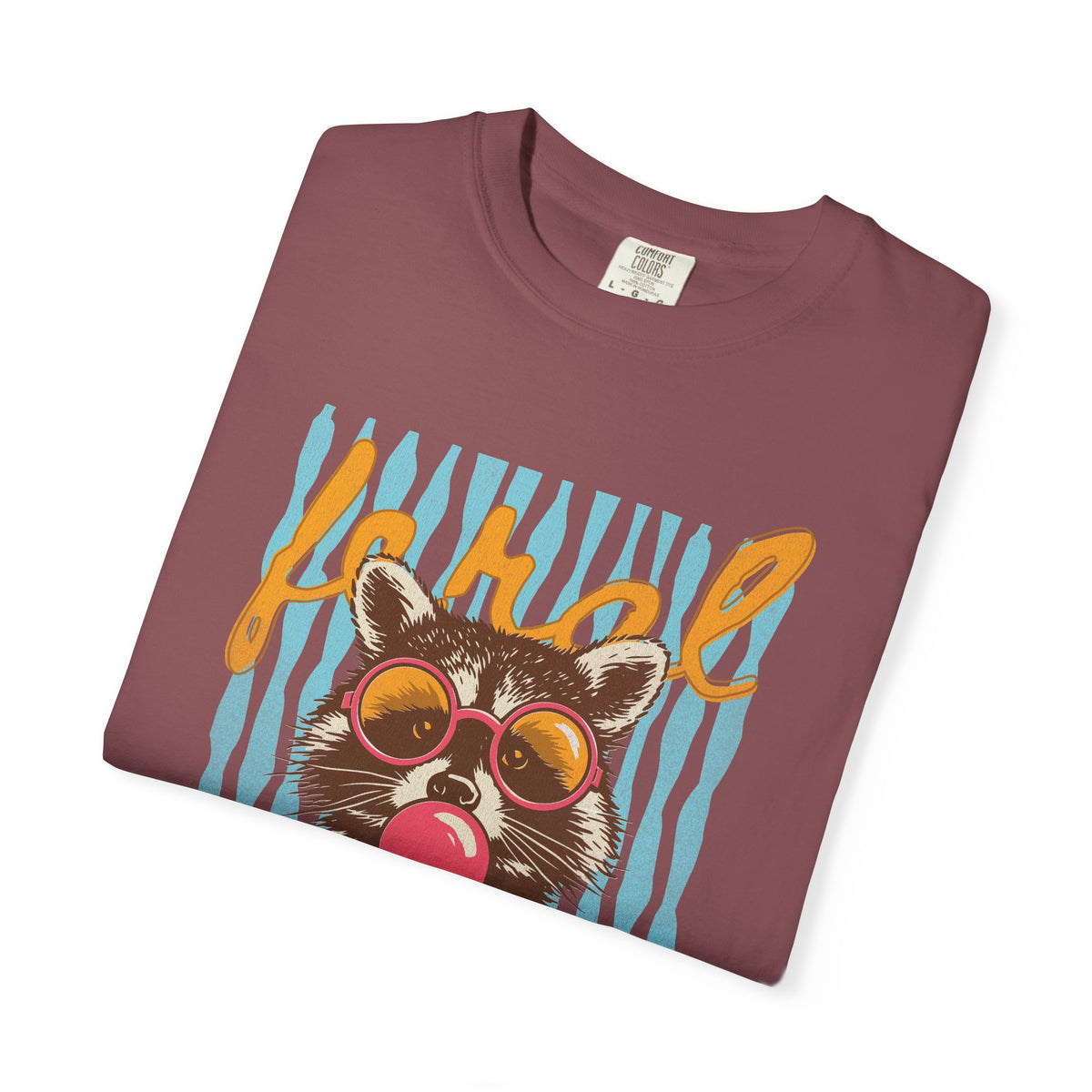 Raccoon Bubblegum Tee — Vintage Sunglasses Graphic T-Shirt