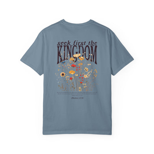 Seek First the Kingdom T-Shirt — Floral Faith Graphic Tee