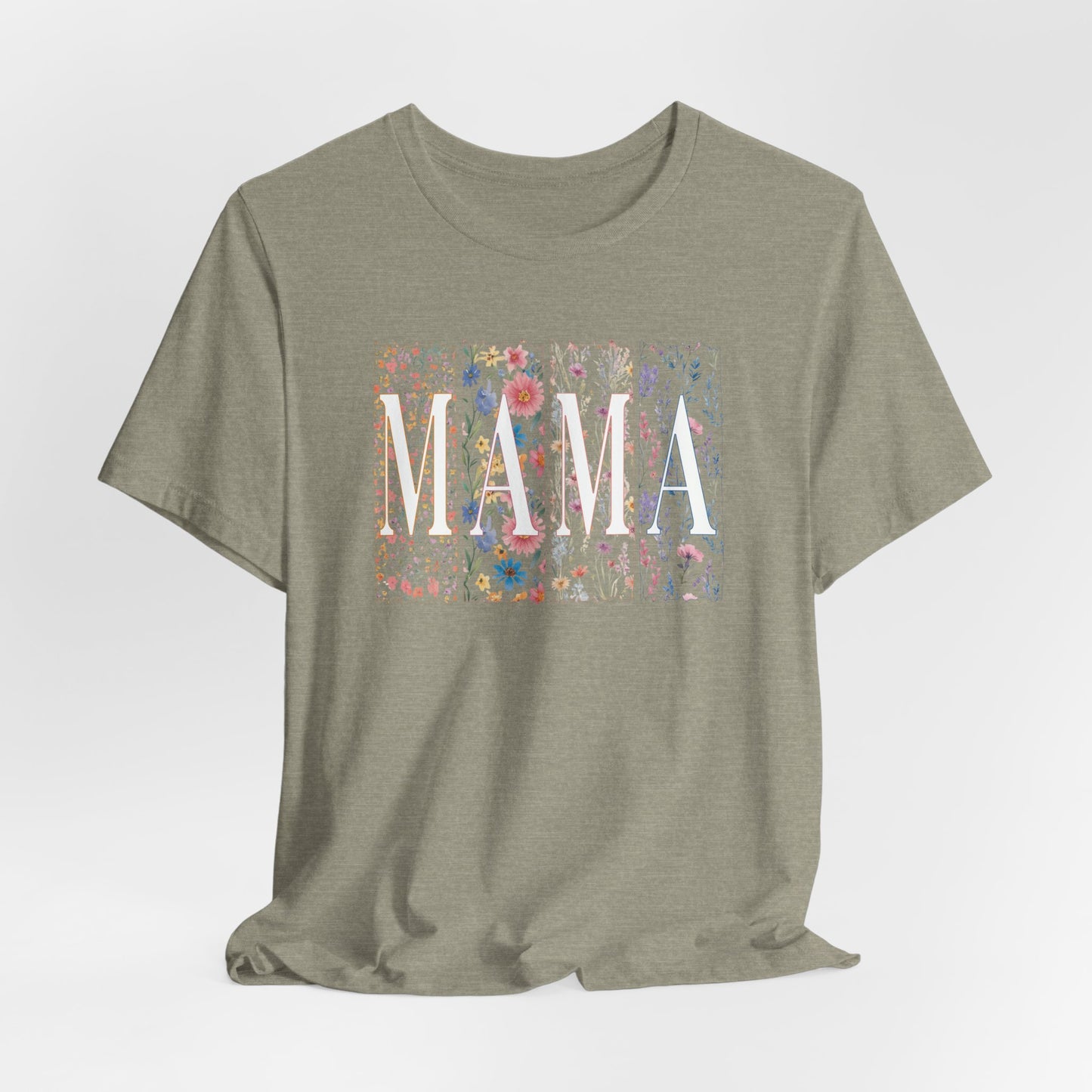 Mama Floral Tee — Soft Pink Mother’s Day Shirt with Floral Typography