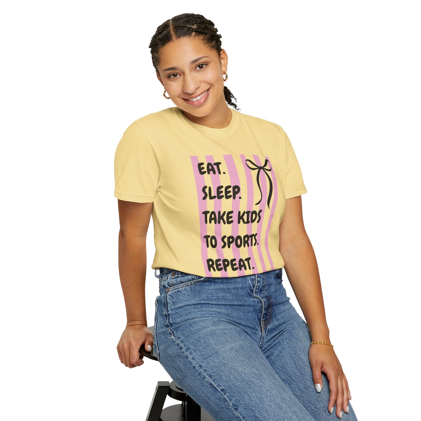 Brooke's "Eat. Sleep. Take Kids to Sports. Repeat." T-Shirt