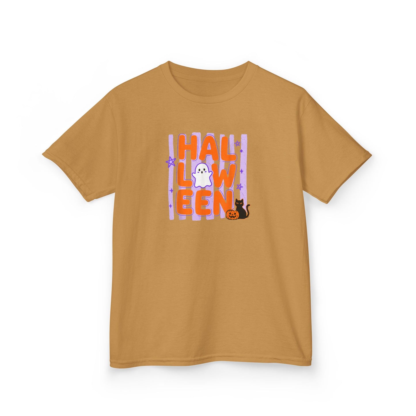 Kids Halloween Tee - Cute Ghost, Pumpkin & Cat Trick-or-Treat Shirt