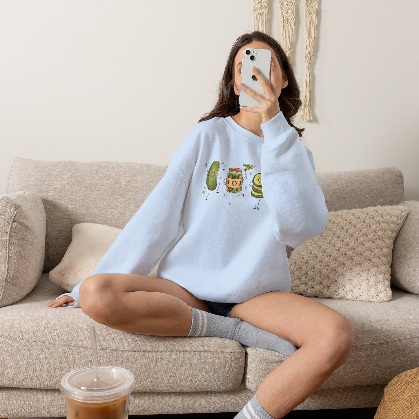 Pickle Friends Crewneck Sweatshirt — Pickle Lover Graphic