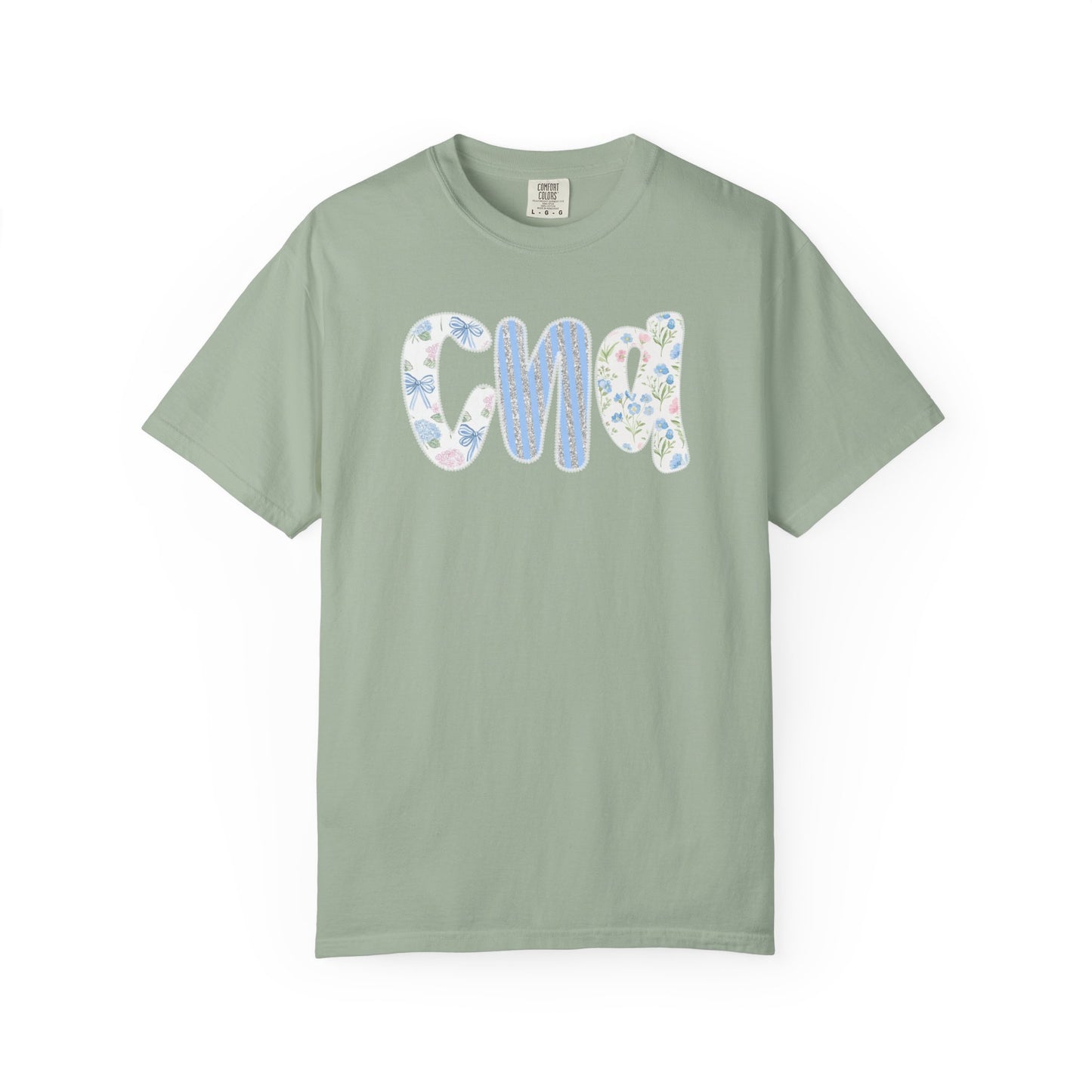 CNA Floral Script T-Shirt — Nurse Appreciation Gift