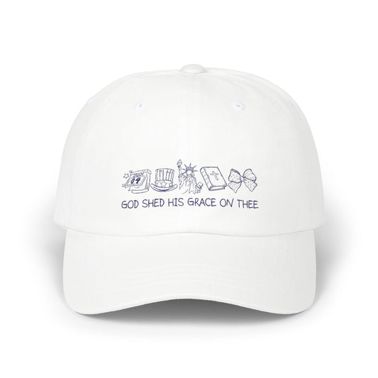 Classic Dad Cap — "God Shed His Grace on Thee" Embroidered Dad Hat