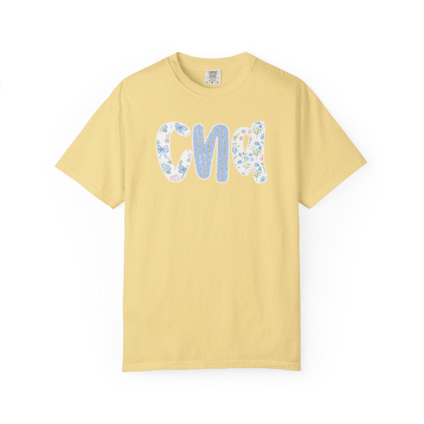 CNA Floral Script T-Shirt — Nurse Appreciation Gift